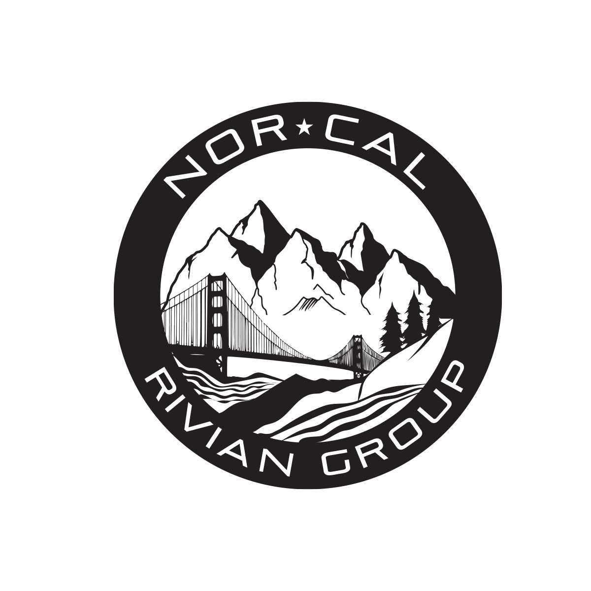 8"X8" High Quality Vinyl NorCal Rivian Group Circle Sticker