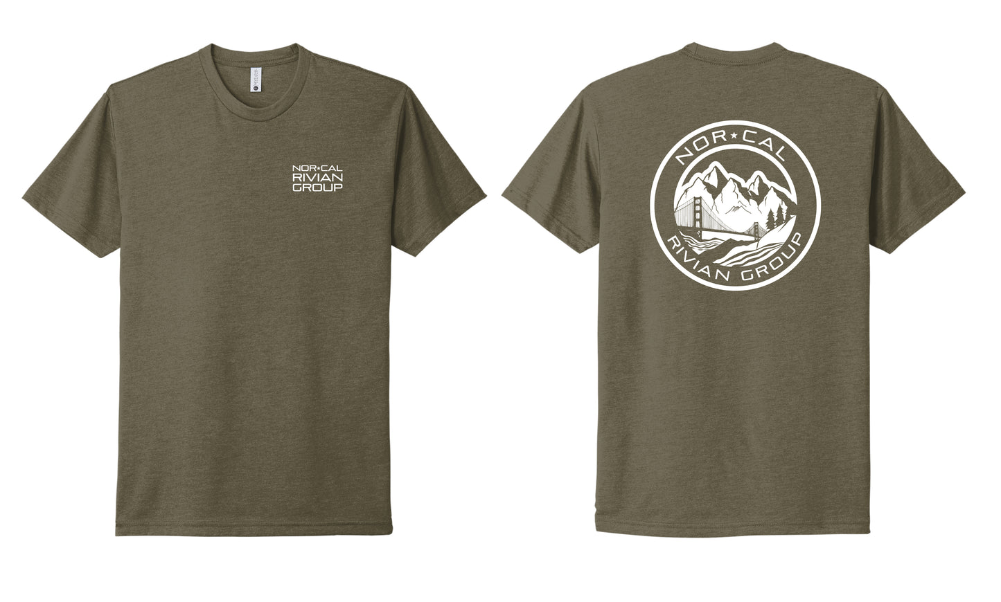 Military Green NorCal Rivian Group T-shirt
